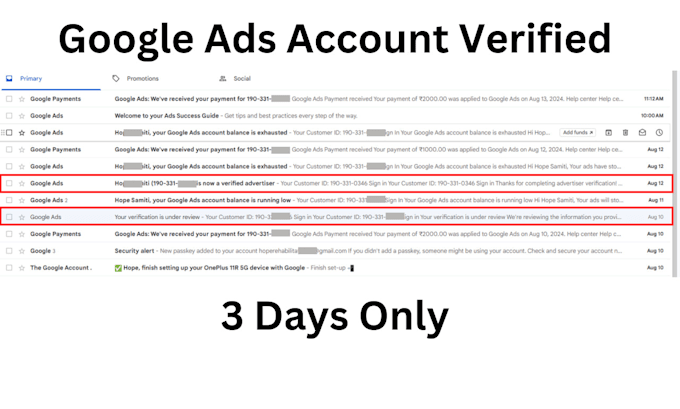 do google ads account verification
