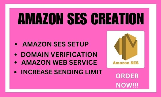 setup amazon ses, aws sending limit and domain verification