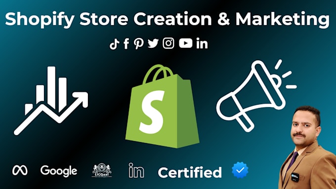 creat a shopify store and do marketing to boost website traffic