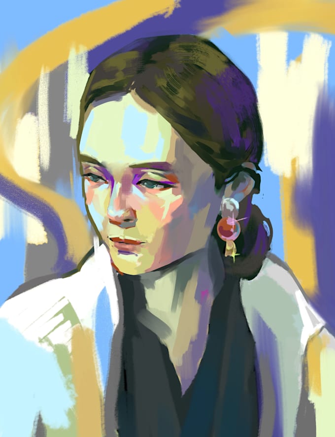 draw disco elysium like potrait
