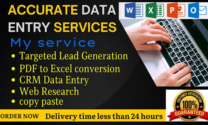 do accurate data entry, PDF to excel, CRM data entry