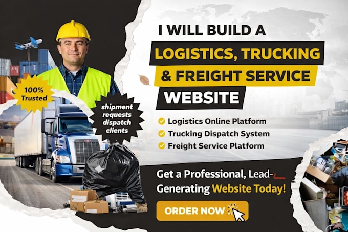 build logistics website trucking dispatch freight shipping website