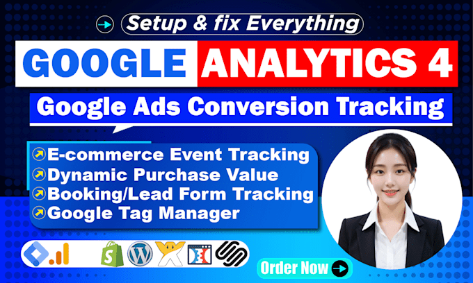 setup google analytics 4, ga4 ecommerce, ads conversion tracking by tag manager