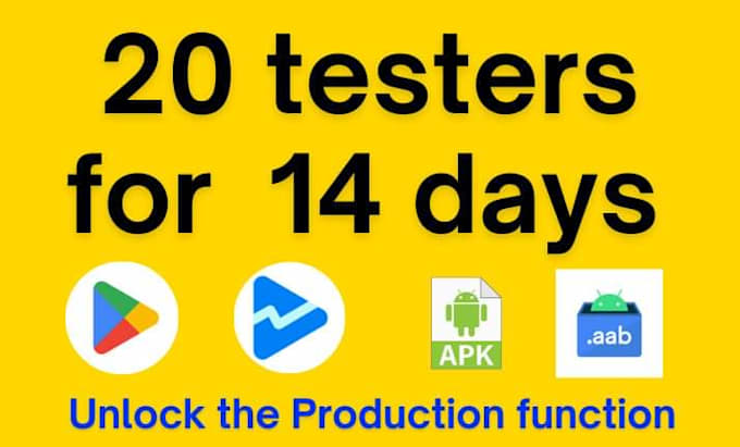 provide 20 device active testers for google play console