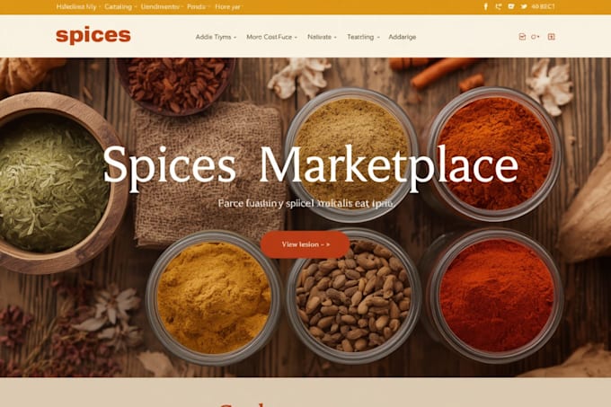 design spices shopify seasoning grocery sauce store food receipes website