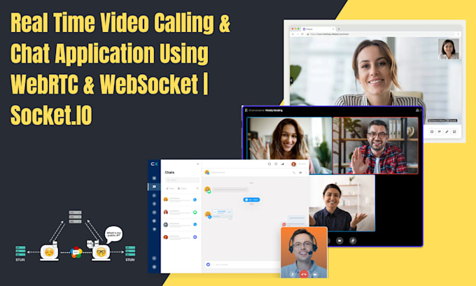 build video calling chatting application by webrtc websocket