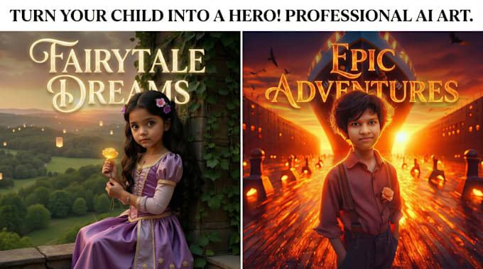 turn your child as superhero, movie alike or fantasy character