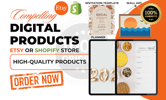 create a compelling etsy digital product with seo etsy digital planner