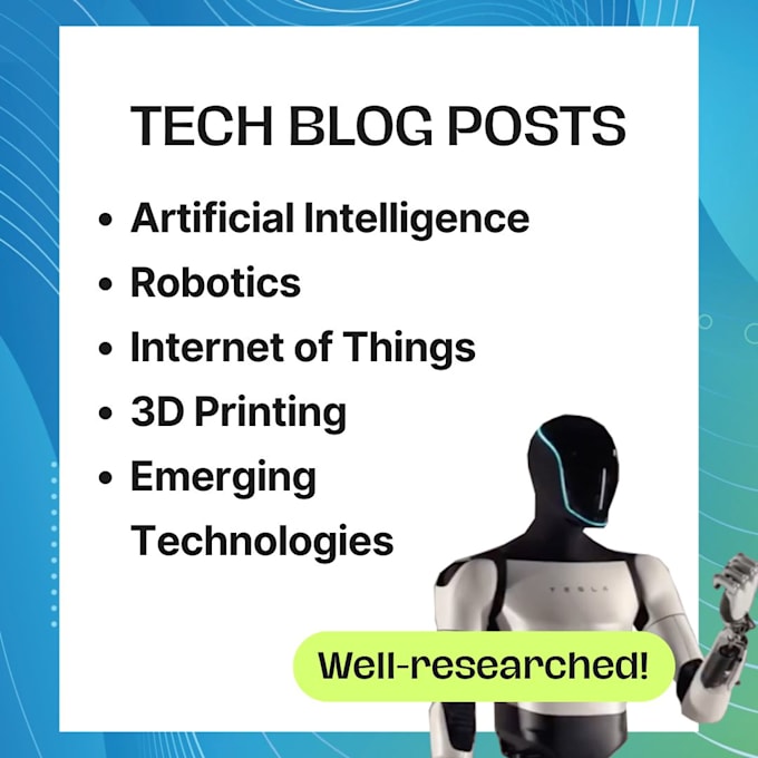 write tech articles, blog posts and technology content