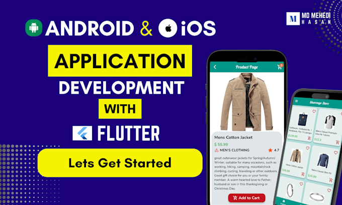 develop android and ios applications for you with flutter