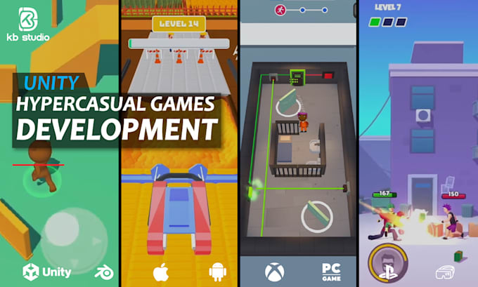 create a 2d and 3d hyper casual game on unity