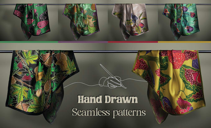 create premium hand drawn seamless pattern design