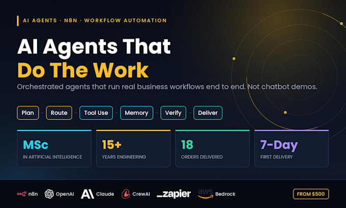 build ai agent chatbot and n8n workflow automation for your business
