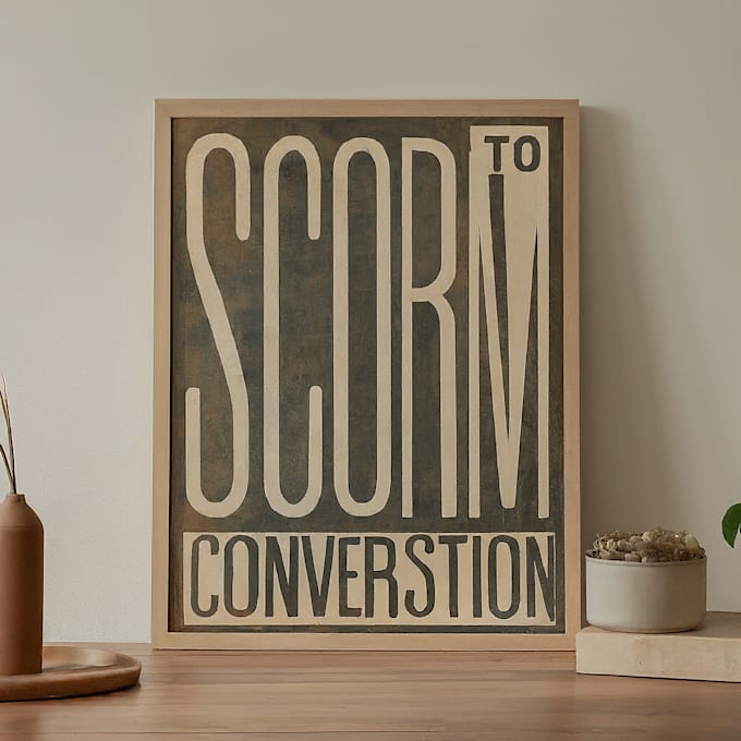 covert PDF, PPT, word and mp4 files to scorm content