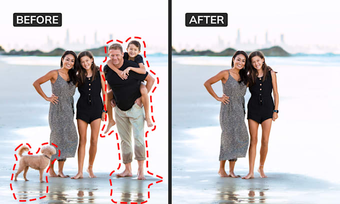 flawlessly remove unwanted objects or people from your photo