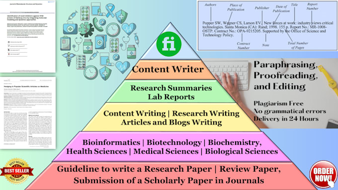 write biotech, bioinfo content, research, medical and health articles
