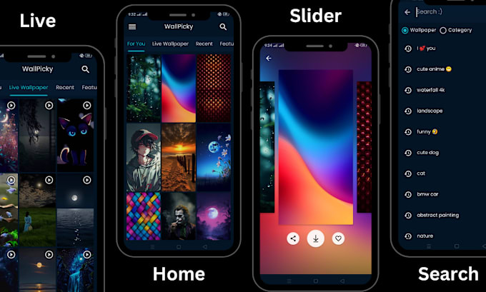 Develop 3d, live wallpapers android app with admin panel by Eyaqubali ...