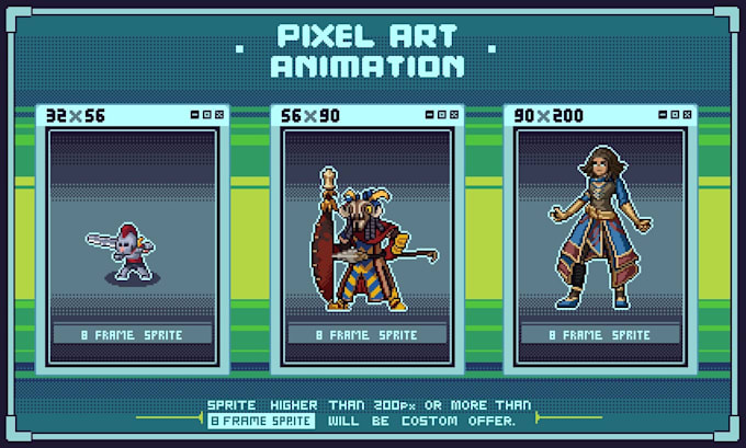 create pixel art animation and sprite sheets for 2d games