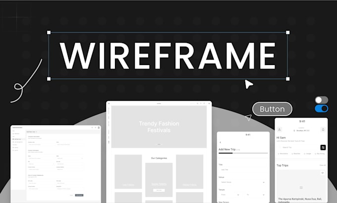 Do website or mobile app ui ux wireframe design by Ssaqibabbas | Fiverr