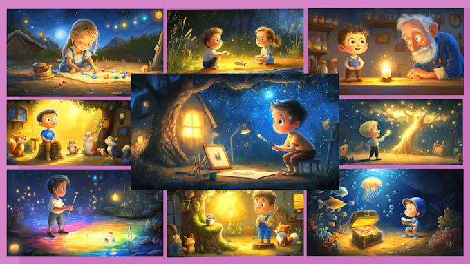 illustrate children story book illustration, children story, book illustration