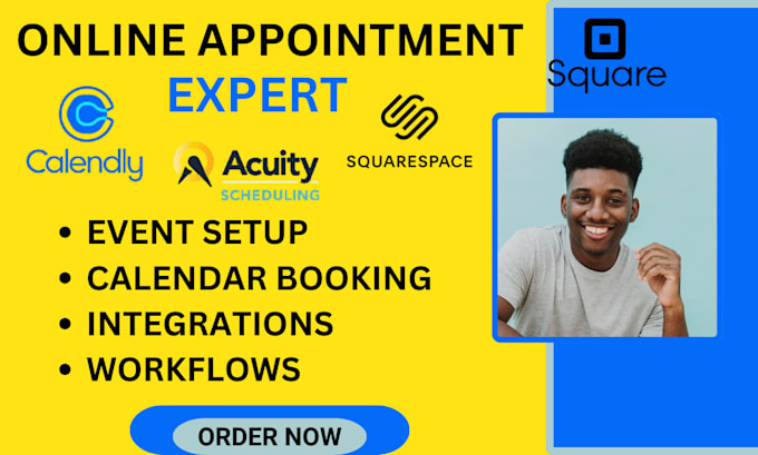 Set up calendly squarespace acuity scheduling online booking by Nuel