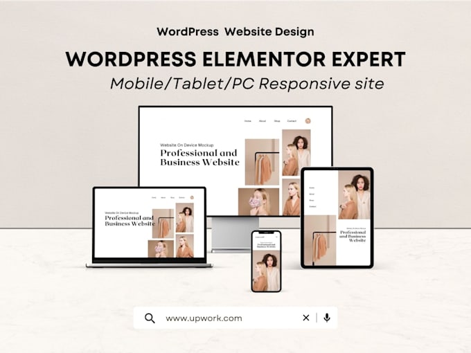 make a clean modern wordpress website for mobile and desktop responsiveness
