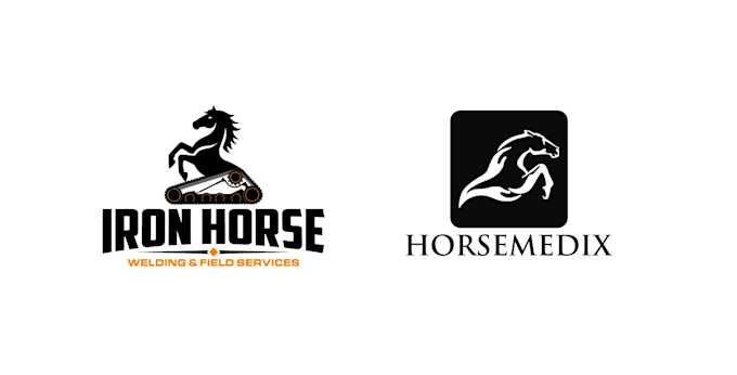 design creative racing, horse logo with satisfaction guaranteed