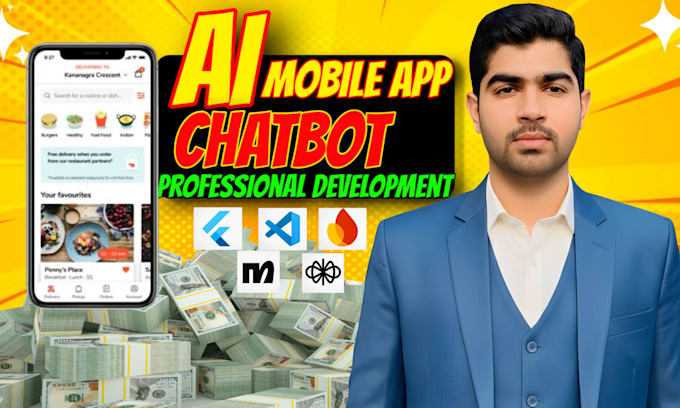 develop ai mobile app, flutter app, ios android app, ai chatbot and ai web app