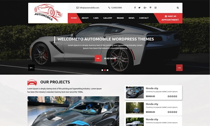 develop auto part ecommerce website engine part wheels tires store auto website
