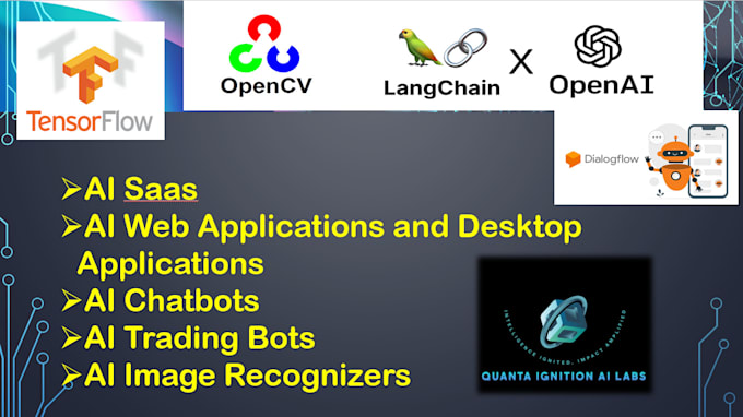create ai website, ai app, ai chatbot, ai saas or ai trading bot