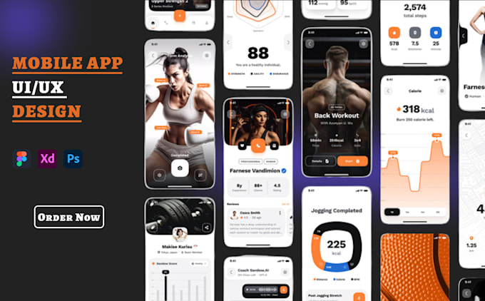 Create modern and user friendly mobile app ui ux design, figma app ...
