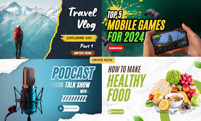 Create attractive youtube thumbnail by Zain_ali_05 | Fiverr