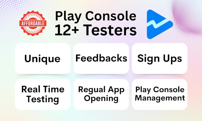 provide 12 unique testers for google play console app closed testing