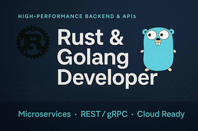 build high performance backend apis in rust and golang