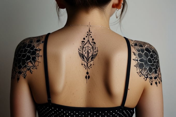 high end dotwork tattoo design