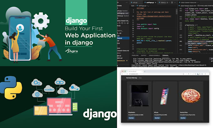 Do web application and restfull api project in python django framework ...