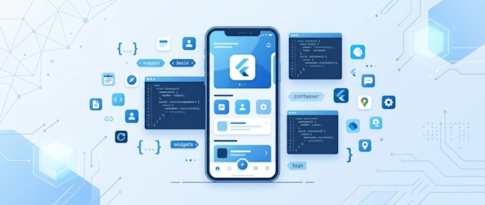 develop flutter app with full backend integration