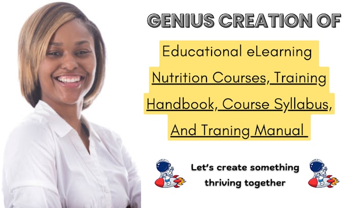 create nutrition courses, training handbook, course syllabus, training manual
