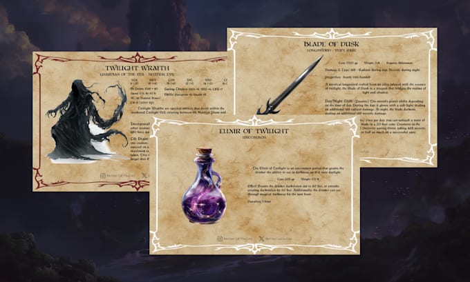 create custom homebrew items and content for your games