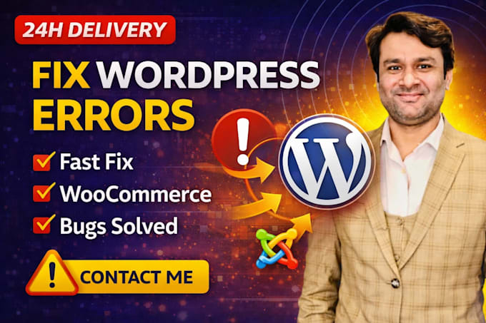 fix wordpress errors bugs and issues within 24 hours