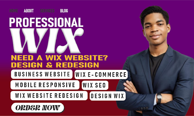 design, redesign and upgrade wix website modern, responsive and SEO friendly