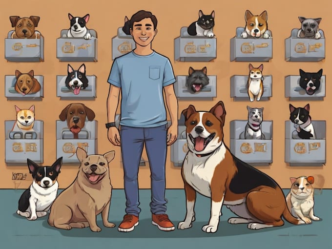 draw your pets into cartoon c