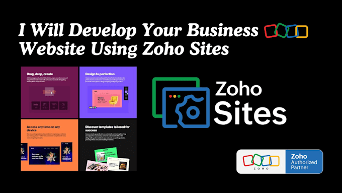 develop your business website using zoho sites