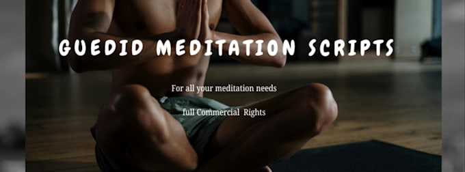 write custom meditation scripts for commercial use