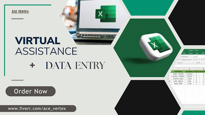 do any excel, data entry, research, typing, copy paste, and virtual assistant
