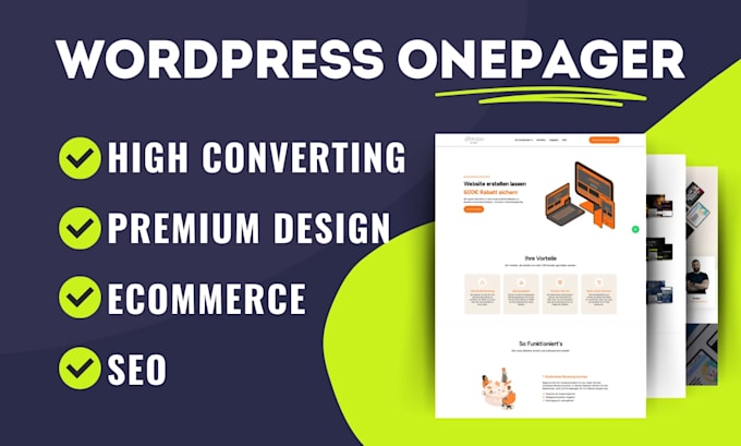 create a wordpress landing page, sales funnel with elementor