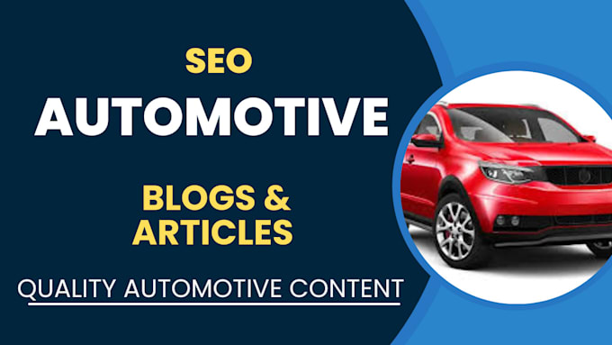 write automotive, car, and bike blogs and articles