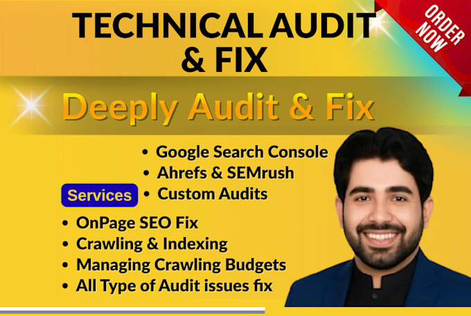 audit your website to fix google console,semrush,ahrefs and technical seo issues