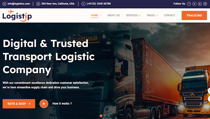 build logistic website trucking website dispatch website moving company website