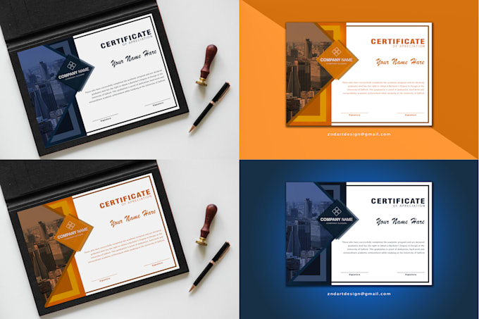 Make certificates of appreciation for event participants by Zndart
